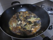 竹笋海带卤肉炖白菜