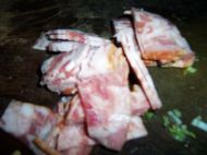 杂疏炒培根