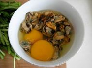 韭菜海红鸡蛋