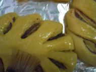 豆沙树叶面包