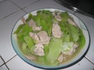 莴苣炒肉片