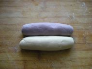 千层紫薯双色鲜肉饼