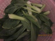 青菜炒蘑菇