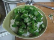 秋葵山药冷豆腐