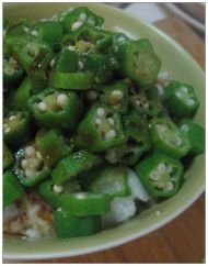 秋葵山药冷豆腐