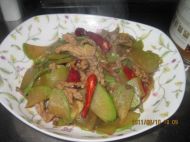 肉炒佛手瓜