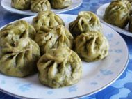 菠菜猪肉蒸包