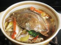 梭子蟹肉末粉丝煲