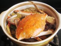 梭子蟹肉末粉丝煲