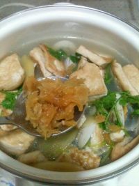 香煎豆腐白蛤汤