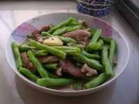 肉片炒豆角