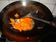 肉炒油菜胡萝卜
