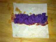 奶香紫薯培根春卷