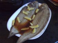 姜葱蒸龙舌鱼