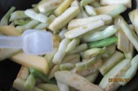 四季豆茄子炒土豆