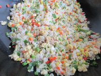 青椒鸡蛋花炒饭