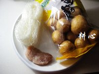 油面筋肉末米粉汤