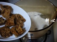 油面筋肉末米粉汤