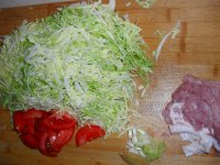 甘蓝柿子炒肉