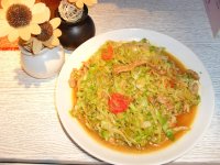 甘蓝柿子炒肉