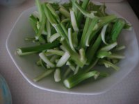 香肠炒芥蓝花