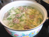 牛肉丸滚老节瓜汤