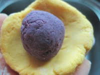 四叶花紫薯南瓜饼