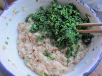 红油荠菜肉沫馄饨