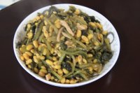 雪里蕻肉丝炒黄豆