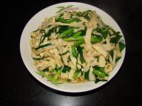 干豆腐炒韭菜