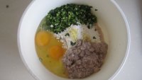 韭菜鸡蛋豆渣饼