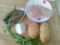 香锅土豆鸡球虾