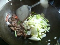 白菜苔炒牛肉