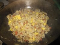 香菇肉肠鸡蛋炒饭