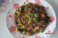 黄瓜炒肉末