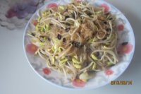 黑豆芽炒粉丝