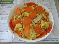 胡萝卜鲍菇炒鸡蛋