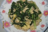 苦菊炒鸡蛋