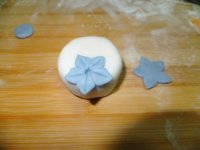 蓝色花糯米团