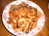 鲜虾炒香菇