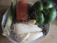 辣椒胡萝卜炒杏鲍菇