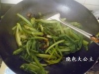 豆豉炒油麦菜