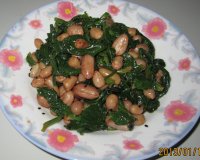 菠菜拌花生米