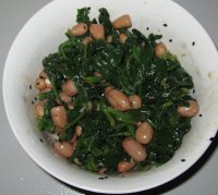 菠菜拌花生米