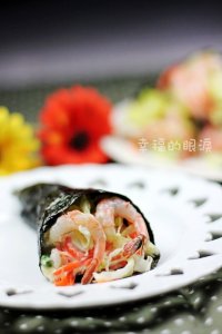 北极虾手卷寿司