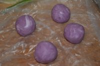 紫薯糯米豆沙饼