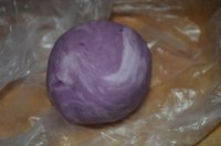 紫薯糯米豆沙饼