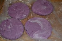 紫薯糯米豆沙饼