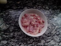 木耳白菜根炒肉片