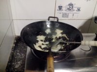 木耳白菜根炒肉片